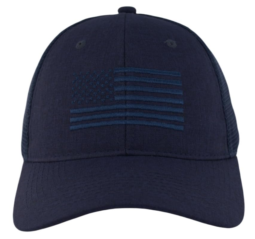 Image of American Flag Trucker Cap, Regular & XL-3XL, Big Head Snapback Patriotic Baseball Hat (Up to Size 8)