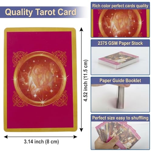 Image of Zibuyu 44 Tarot Cards for Beginners Deck with Clear Imagery Easy Meanings and Smooth Handling for Learning and Daily Readings