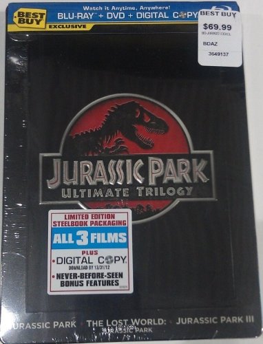 Jurassic Park: Ultimate Trilogy (Blu-ray/DVD Combo + Digital Copy SteelBook)