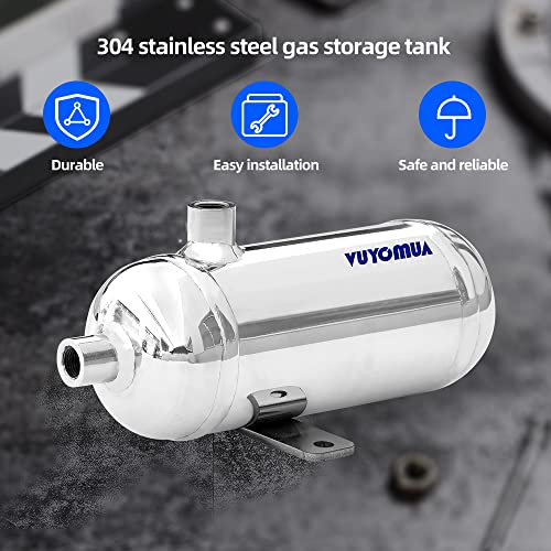 Image of 0.1Gallon 304 Stainless Steel High Pressure Mini Small Portable Air Tank Air Reservoir Water Storage Tank (SS-0.3L)