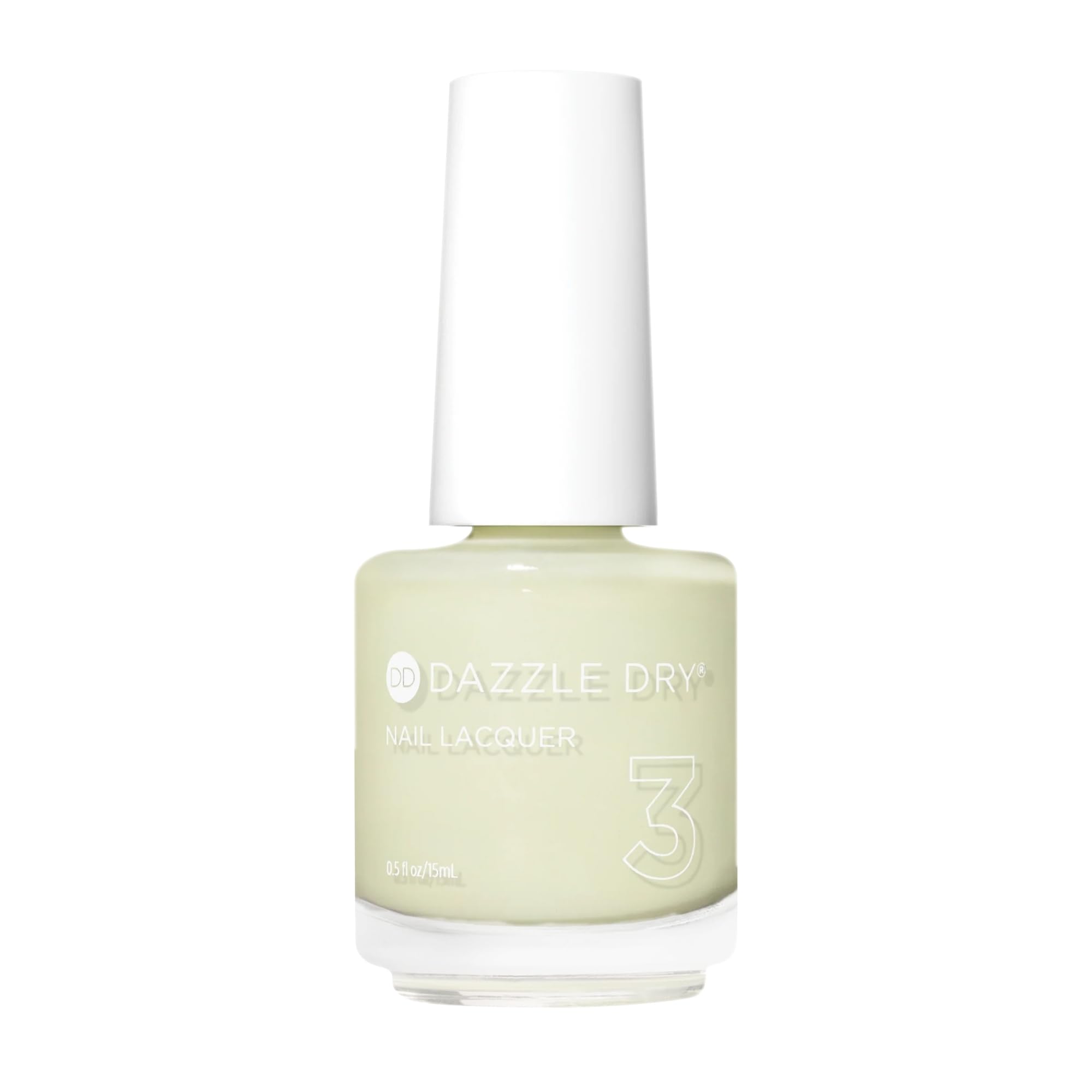 Dazzle Dry Nail Lacquer (Step 3) - Honeydew - A pale minty green with yellow undertones. Semi-sheer cream. (0.5 fl oz)