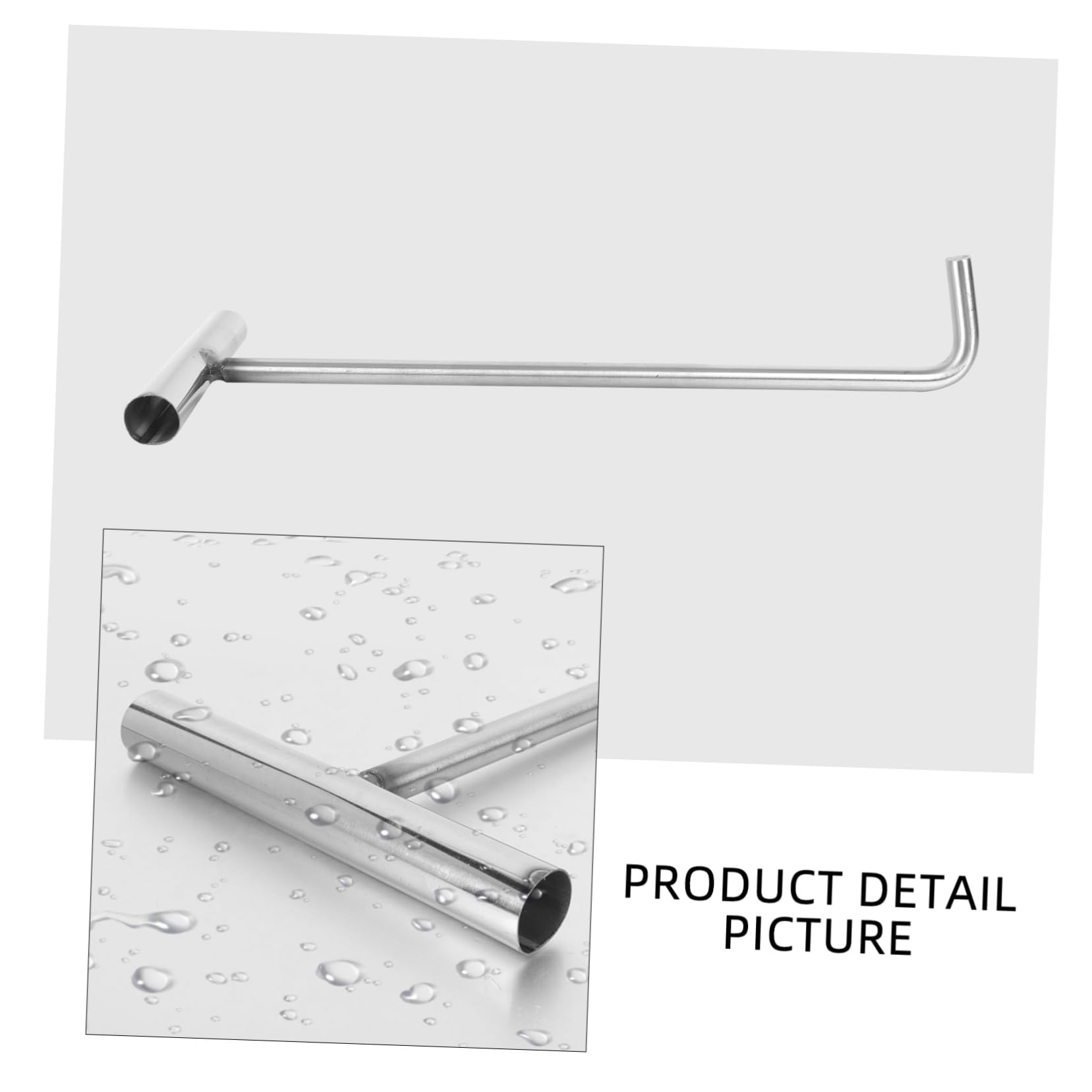 SOLUSTRE Stainless Steel t Handle Hook Manhole Cover Opener for Easy Lifting and Lifter Tool