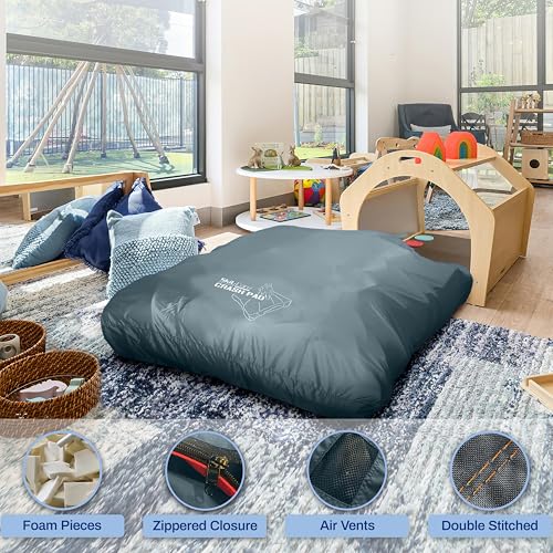 Skil-Care Crash Pad, Crash Pads for Kids Sensory Room Equipment, Sensory Crash Mat, Soft Foam Landing Zone for Sensory Input, Bean Bag Alternative for Reading and Relaxation, 3'x4' 5'x5' 6'x6' 8'x8'