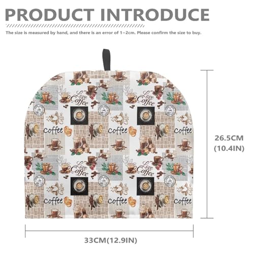Image of Tea Cosy Tea Pot Cozies Tea Cover Insulating Keep Warm Teapot Dust Cover Suitable for Large Medium and Small Teapot Gift for Mom Housewife Friends, Love Coffee Vintage