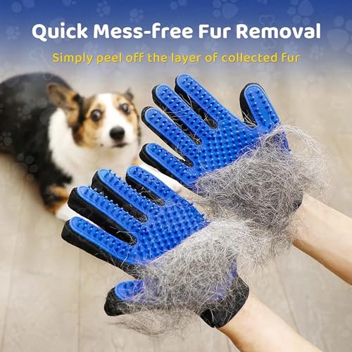 Abudbes-2024-Upgrade-Pet-Grooming-Gloves-for-Gentle-Shedding-Dog-Washing-Gloves-Efficient-Pets-Hair-Remove-Cat-Gloves-for-Grooming-Dog-Bathing-Gloves-1-PairBlue-Large Abudbes 2024 Upgrade Pet Grooming Gloves for Gentle Shedding Dog Washing Gloves Efficient Pets Hair Remove Cat Gloves for Grooming Dog Bathing Gloves 1 PairBlue Large