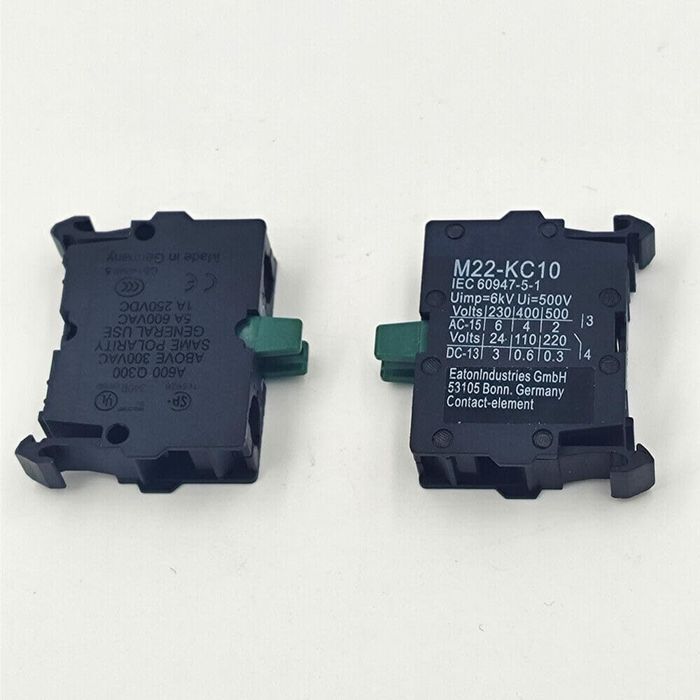 2PCS M22-K10 Contact Block for Eaton M22K10 - Pack of 2