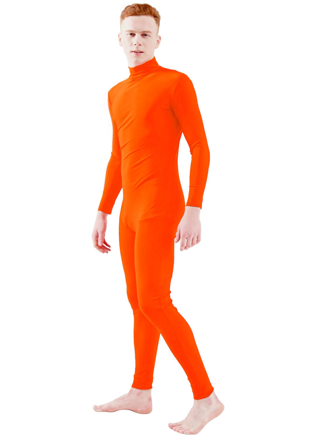 Ensnovo Adult Spandex Turtleneck Long Sleeve One Piece Unitard Bodysuit Dancewear