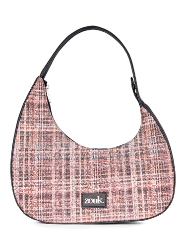 Image of ZOUK Pixi Small Shoulder Bag | Vegan Leather Evening Bag for Women with Shoulder Strap, Zip Closure & Water-Resistant Lining | Stylish Handcrafted Purse |