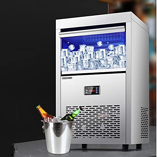 Máquina de hielo comercial de acero inoxidable GRFIT 165 lb/24h miniatura 3