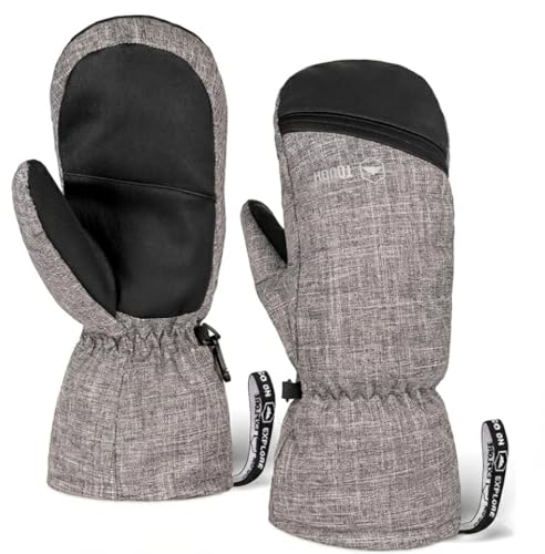 Tough Outdoors Adult Winter Ski Mittens for Women and Men - Mens Womens Waterproof Insulated...
