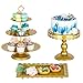 NUPTIO 3 Teile/Satz Antike Metall Kuchen Halter Cupcake Ständer Kuchen Dessert Halter Kerzenhalter für Hochzeit Geburtstagsfeier Ereignis Dessert Cupcake Sockel Display