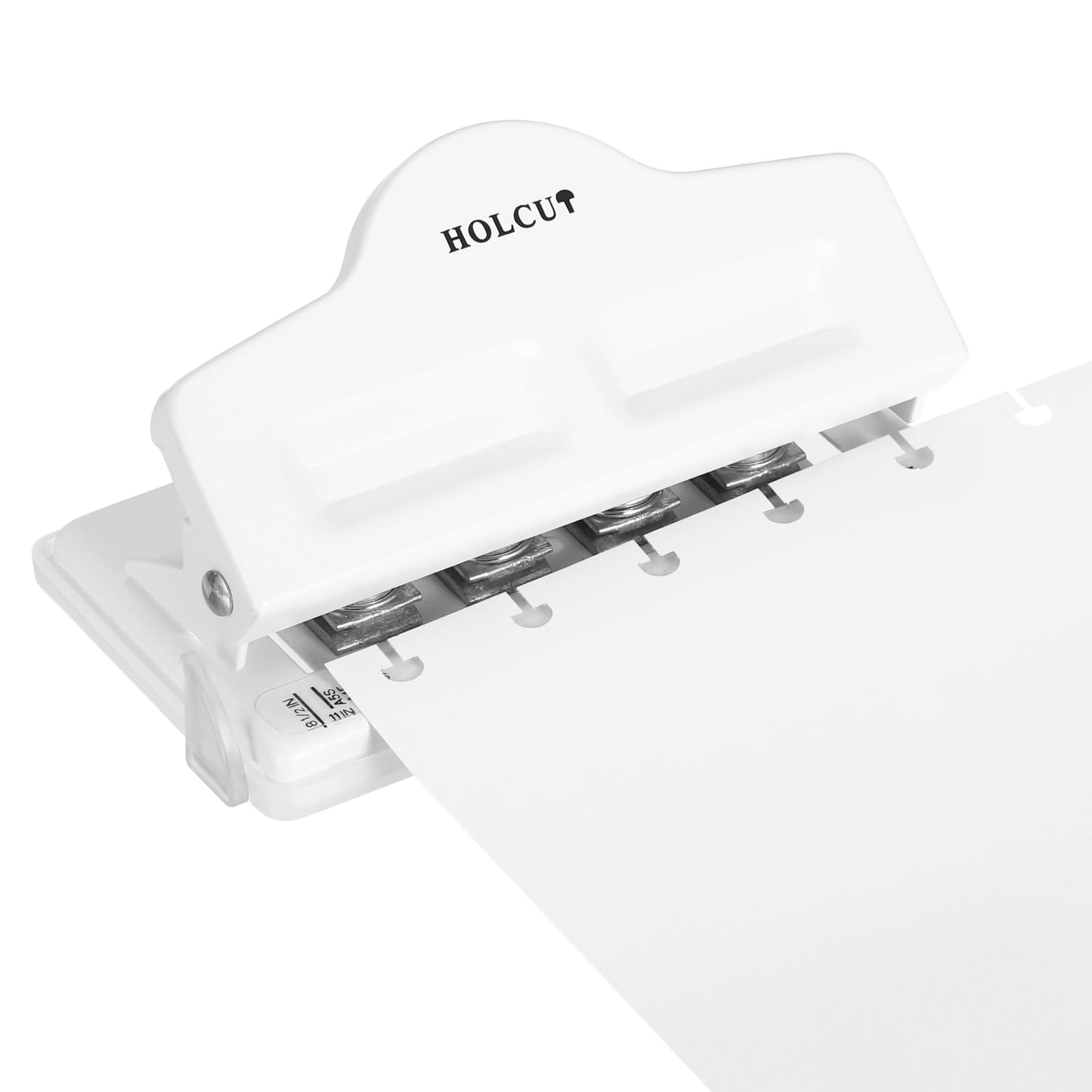 PATIKIL Mushroom Discbound Hole Punch, 4 Holes Discbound Hole Puncher for Disc Bound Planner, Punch Up to 5 Papers(White)