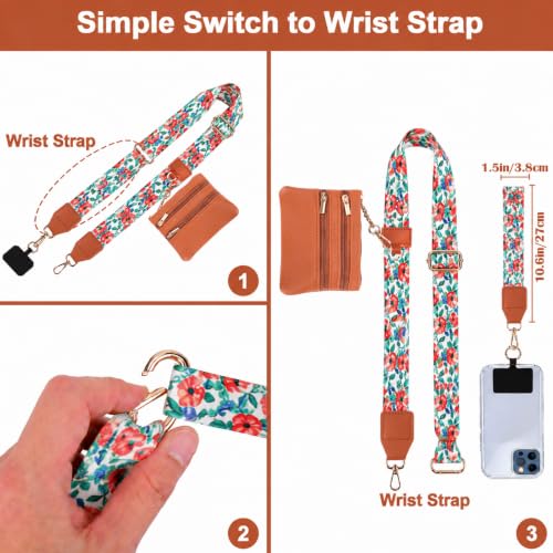 Image of XANGNIER Clip and Go Strap for Phone with Wallet Crossbody,Multicolor 28
