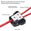 RECOIL DB12 2 Way Power Distribution Block, 1 X 0/2/4 Gauge in / 2 X 4/8 Gauge Out Power Distribution Ground Distributor Block for Car Audio Amplifier Splitter #4
