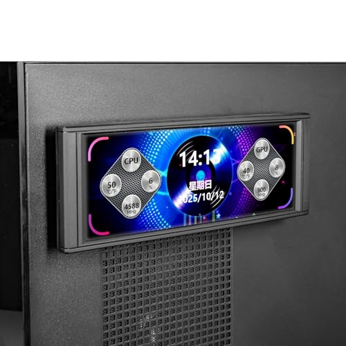 Image of Thermalright Trofeo Vision LCD Black 6.86-inch IPS Widescreen, 1280x480 Resolution, with Flexible LCD Screen Placement Options