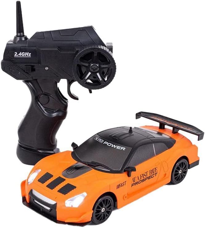 Image of Stunt Tires Racing CAR 1:12 Remote Control Stunt Plastic Rc Car with Hand Sensor Watch Twisting Vehicle Toy for Kids (mini Drift), Multicolor