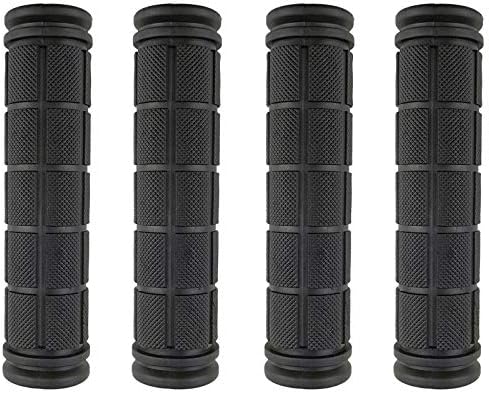 Zelerdo 2 Pairs Bike Handlebar Grips for Bikes (Black)