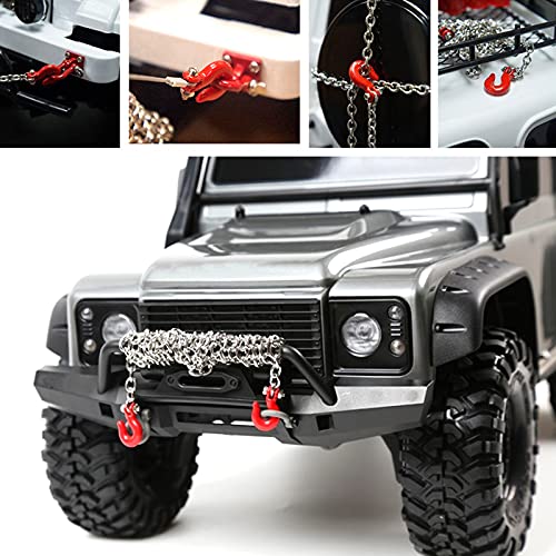 Amogot Rc Trailer Chain Hook Tow Rope Winch Shackles For 1/10 Rc Crawler Trx4 Axial Scx10 90046 Wraith 90081 Tamiya D90 Tf2 Cc01 Truck Rc Decor Parts #TOP4