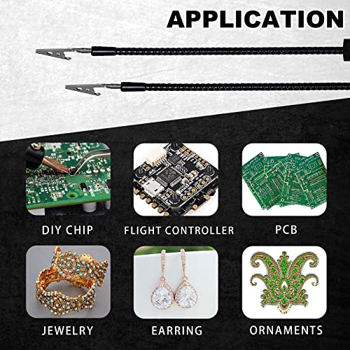 Image of 2 Pack Magnetic Helping Hands Soldering,Flexible Gooseneck Metal Arms for Automobile Electronics Soldering jewelry, Painting Art Crafts Hobby with Adjustable Alligator Clips