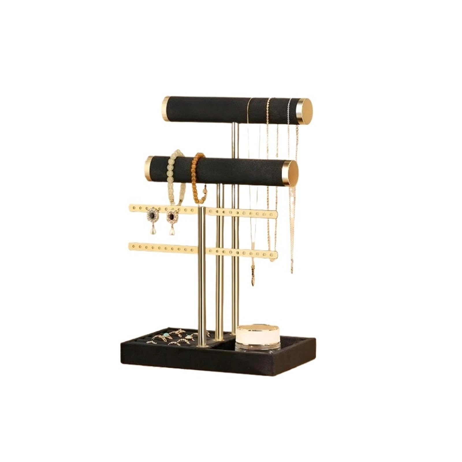 Lnnxsz Hssctj Jewellery Stand Three-Tier Jewelry Display Rack Necklace Bracelet Storage Rack Advanced Jewelry Display Props(Hssctj)