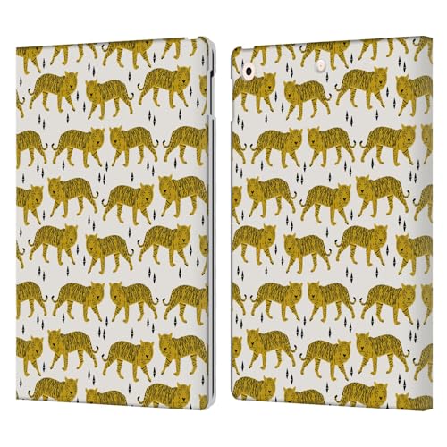 Housse en cuir Apple iPad 10.2 Andrea Lauren Blanc Tigre par Head Case Designs