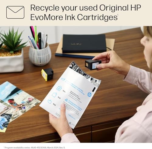 HP 오리지널 936e 블랙 EvoMore 잉크 / 936 3색 잉크 카트리지 (2팩) | 프린터 시리즈와 함께 작동: OfficeJet 9120, Pro 9100, Pro Wide Format 9700 | 카본 뉴트럴 | C84QZLN — 사진 5