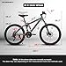 BKNROIHB 27.5 Inch Full Suspension Mountain Bike with Front and Rear Dual Shock Absorbers, Mechanical Disc Brakes, 21-Speed, Ideal for Men and Women, Travel and Fitness Enthusiasts(Gray)