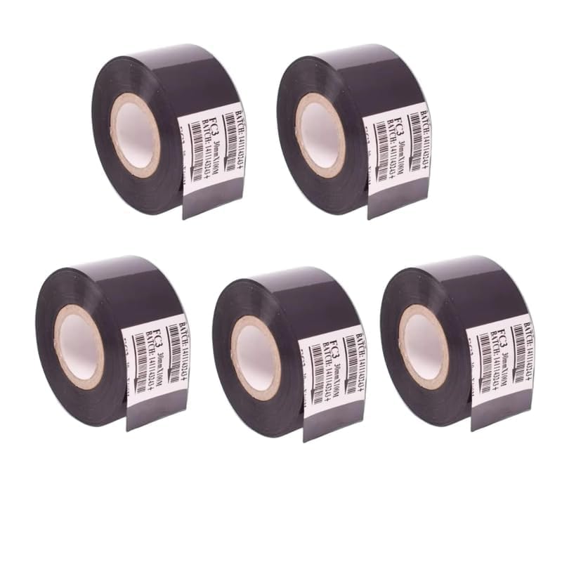 Hot Stamp Ribbon 30mm x 100m (Black) | Thermal Transfer Ribbon for Date Coder, Batch Coding & MRP Printing | Compatible with Hot Stamp Machines | Pack of 5-image-38