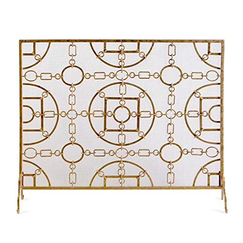 Funkenschutzgitter Kamin Funkenschutz Dekorative Mesh-Kamin-Schirm...