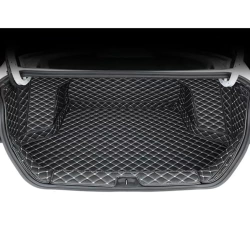 Tapis de coffre pour VW Passat anti-saleté sur mesure fil d'or noir