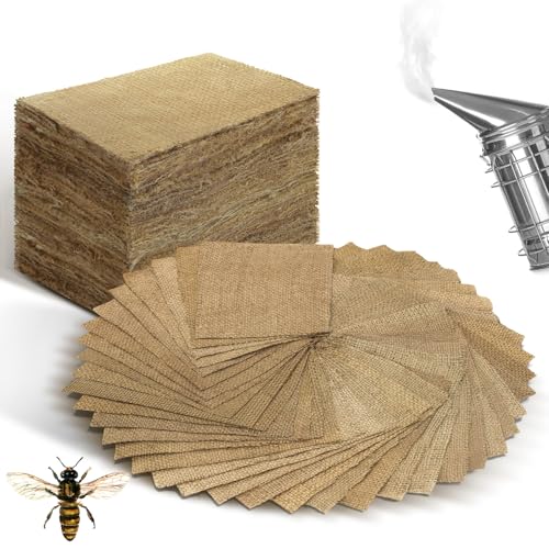 Hahafelt 2.2 Pound Burlap Bee Smoker Fuel Pellets Jute Burlap Smoker Fuel for Beekeeping Easy to Light with Match or Lighter Long Continuous Burn