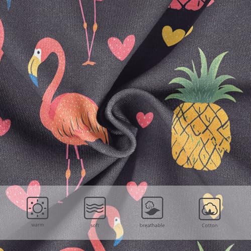 Wusikd Flamingos Pineapples Girls' Underwear Cotton Pink Girls Briefs Soft Toddler Underwear 2T3