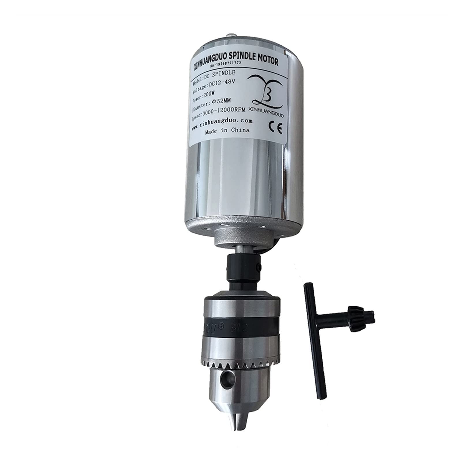 Silnik Wrzeciona, Ochłodzony powietrze 0,2 kW. CNC. Spindlemotor Wiertła Głowice wrzeciona Zestaw Chuck 200W Silnik/Prędkość zasilania Gubernator do grawerowania(Package4)