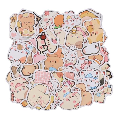 100 Pièces Autocollants Animaux de Lecture en Vinyle Imperméables et Esthétiques, pour Ordinateur Portable, Journal, Valise, Moto, Casque, Scrapbooking,...