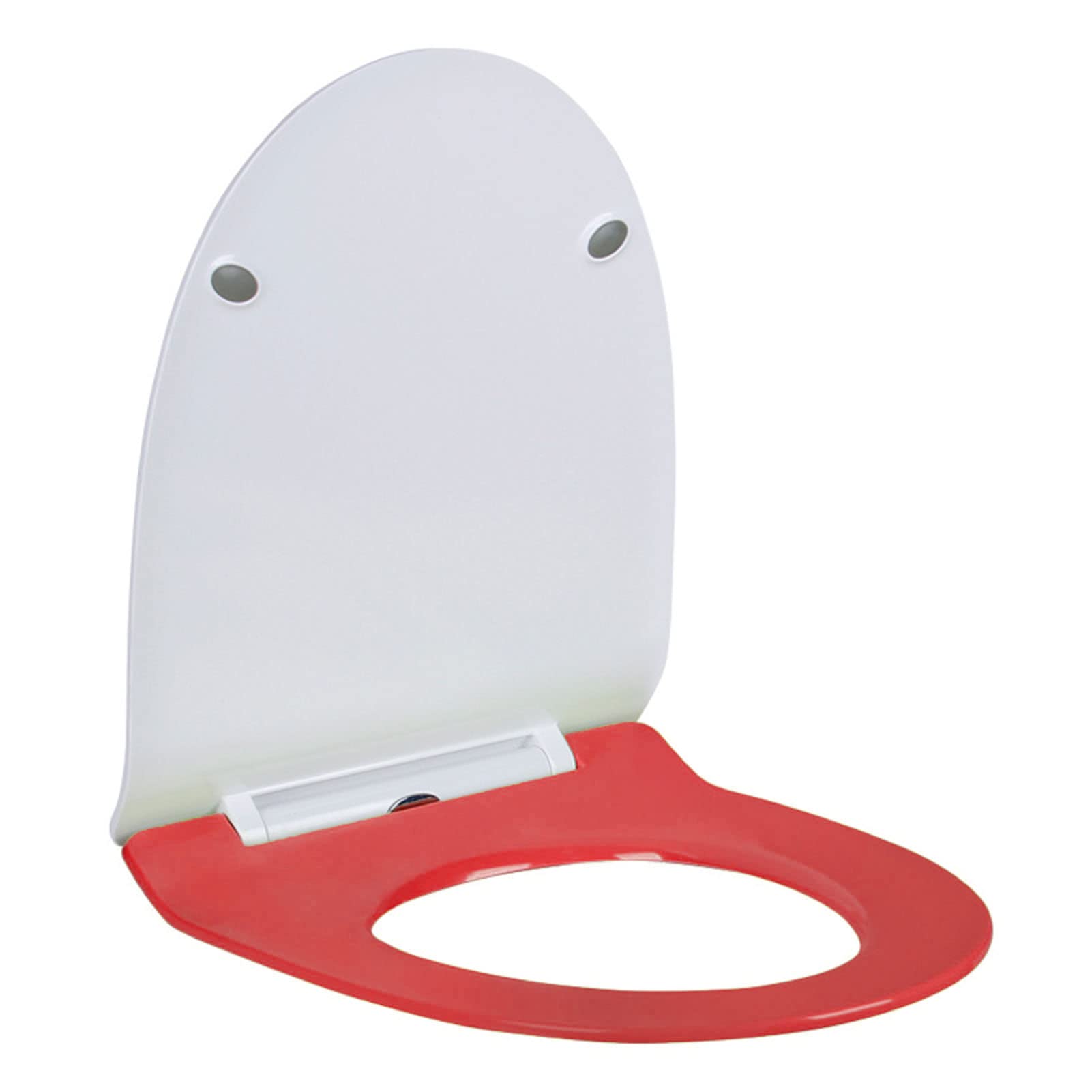 Dxpsxjl Red Slow Close Quick Release Toilet Seat, Elongated Round-Front For Standard Toilets, Removes Easily For Cleaning, White, Round, Slow, Toilet, Elongated, Seat, Close, Release, Quick