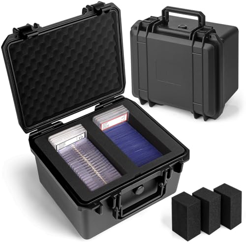 Bheddi Graded Card Storage Box - Sports Trading Card Slab Case Compatible with PSA CSG BGS SGC Magnetic Card Holder & Top Loaders Waterproof Boxes - 2 Custom Graded Cards Case Compartments