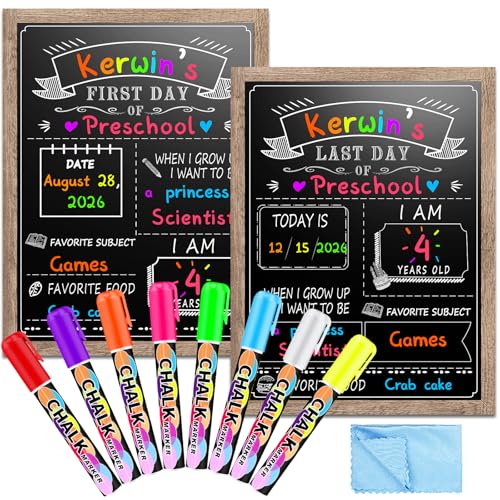 EAONE 12 x 16 in First Day of School Board Sign for All...