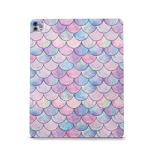 Image of MightySkins Carbon Fiber Skin Compatible with Apple iPad Pro 12.9 inch M2 6th Gen (2022) Full Wrap Kit - Mermaid Scales | Protective Durable Textured Carbon Fiber Finish | Easy to Apply | Made in The USA