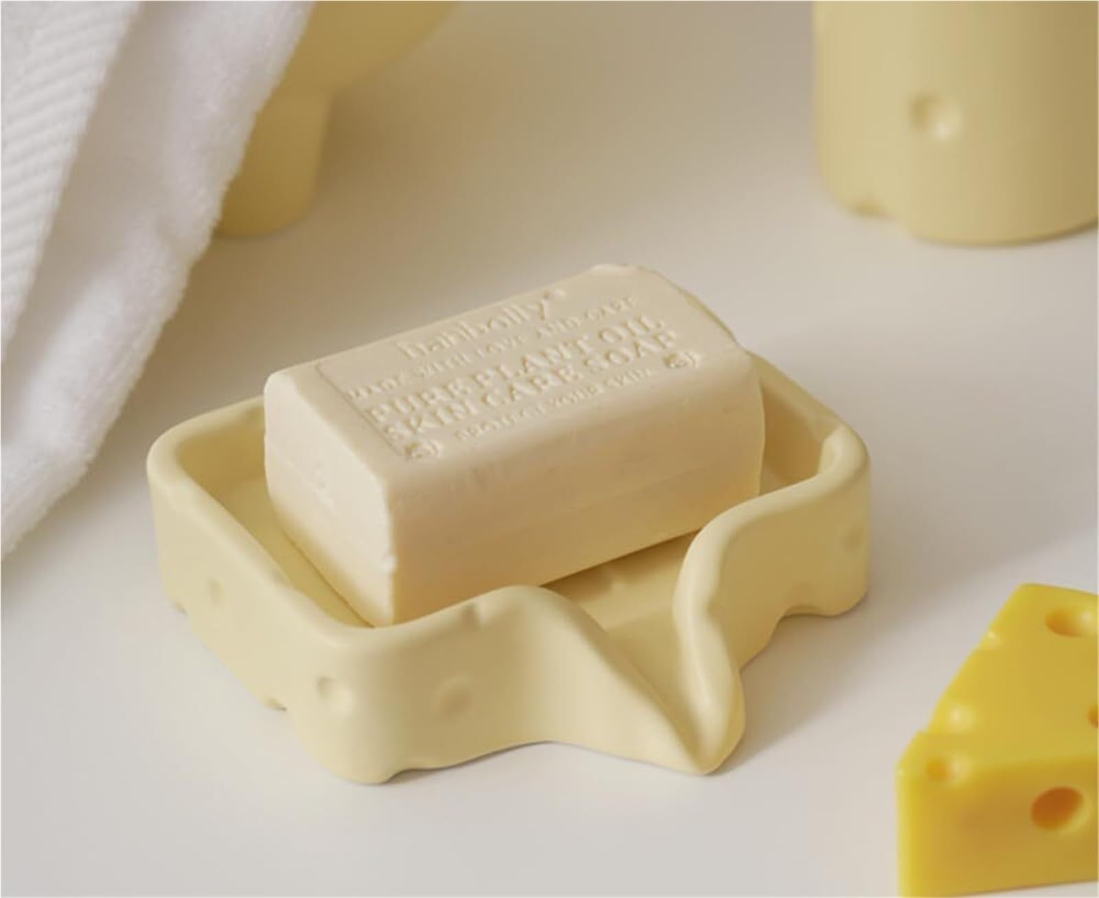 Ceramiczna mydelniczka w stylu sera, dozownik mydła do dekoracji łazienki i akcesoria kuchenne