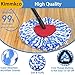 Kimmkco 6 Pack Mop Head Replacement for O Cedar Only 2-Tank RinseClean Spin Mop, Mop Replace Refills for Ocedar Made of Fluffy Microfiber, Machine Washable, with 1 Mop Base