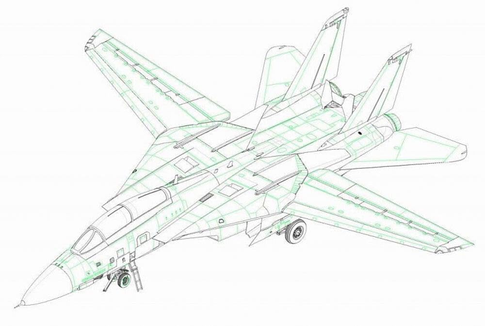 Hobby Boss 80279 F-14A Tomcat Cat plastikowy zestaw modelarski, kolorowy, L