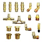 TL TOOLEGIN Air Hose Fittings Kit 1/4" 3/8" Push to Connect Fittings Air Line Fittings Air Brake Rep