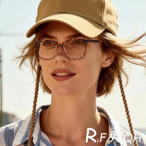 Image of Blue Light Blocking Glasses for Women Men, Square Thick Frame Anti Eyestrain & UV Glare JF6218