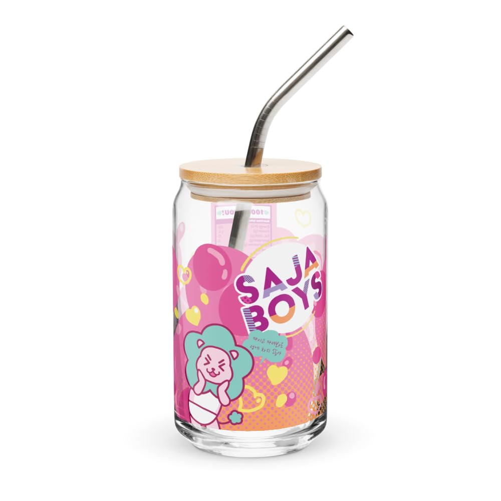 Amazon.com: KPop Demon Hunters Can Shaped Glass, 16 oz Glass with