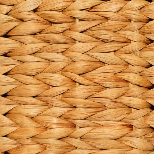 Pinxiury WASTEBASKET01 Bathroom Wicker Trash Can Wicker Waste Basket With Built-In Handles Water Hyacinth Hand Woven Garbage Can For Bedroom Office Kitchen 100% Handmade thumb #5