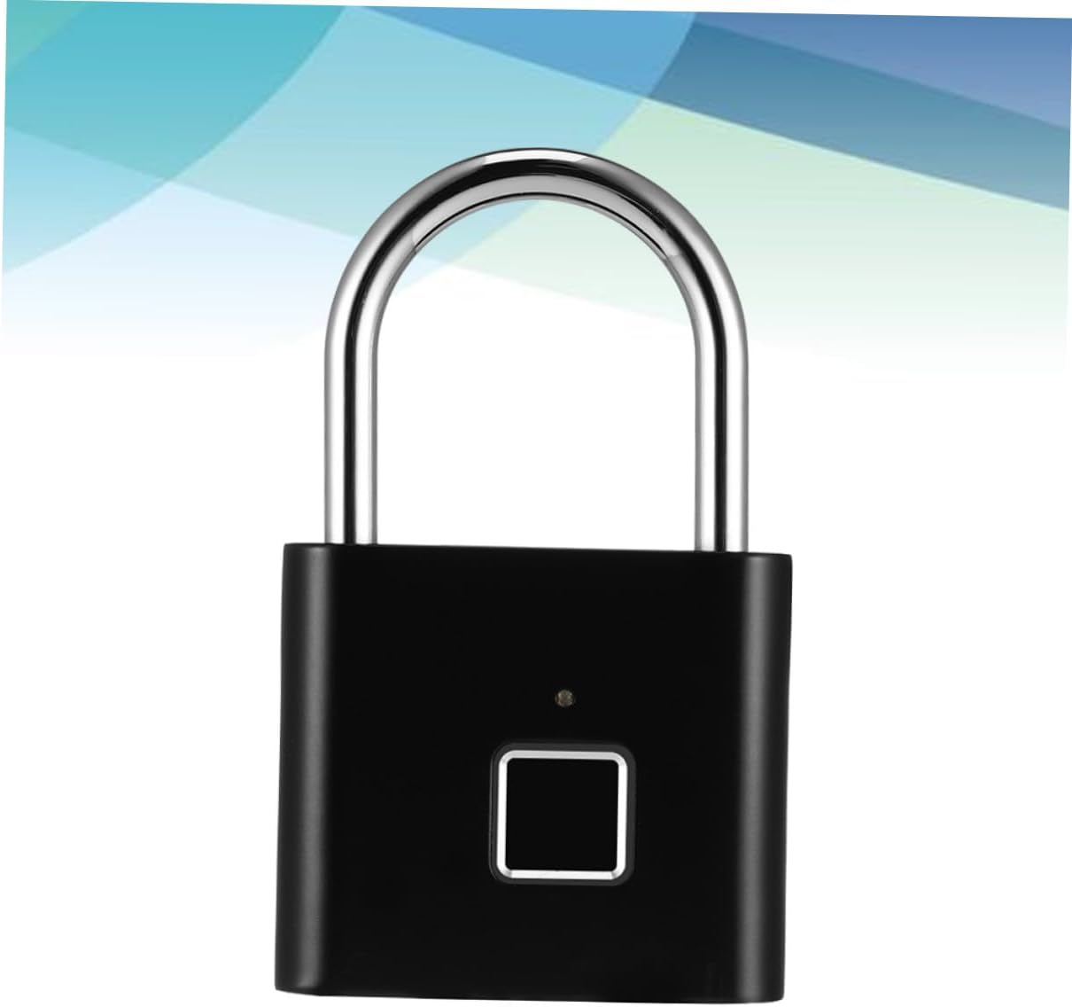 Intelligent Fingerprint Password Hanging Lock Stainless Steel Luggage Lock with Fingerprint Capacity Keyless Security for Suitcase Cabinet Backpack and Travel Use Black