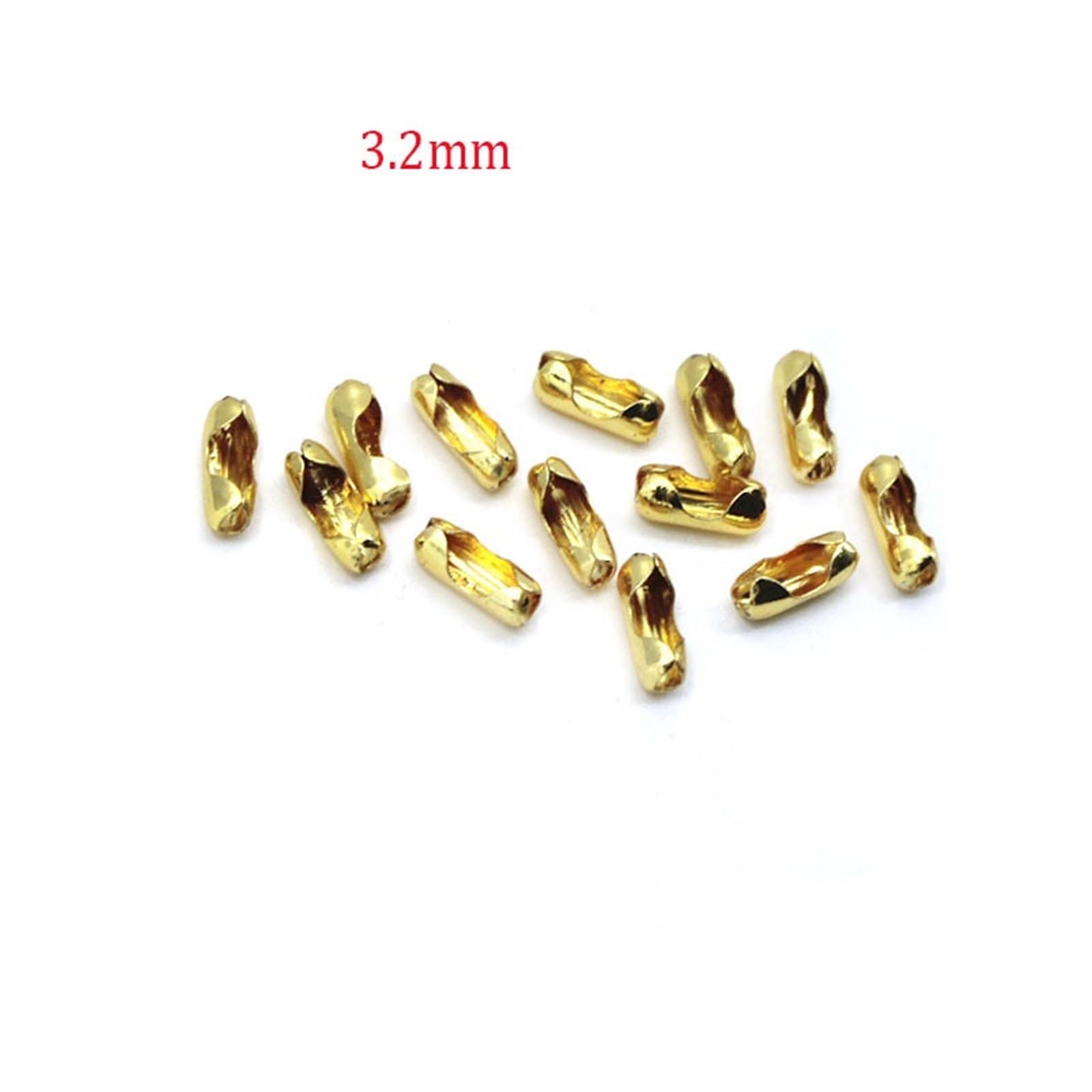 Catene Catena con perline a sfera in acciaio inossidabile for creazione di gioielli Ciondolo fai da te 10 metri(1.5mm clasp 100pcs)