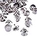 EBOOT 25 Pieces Tie Tacks Blank Pins with Clutch Back Pin Backs Replacement, Silver Butterfly Tie Tacks, Pin Keepers for Clothes Craft Jewelry Making