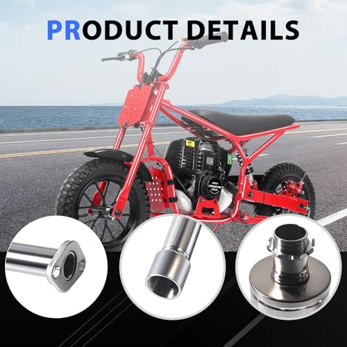 Upgrade Exhaust with Muffler For For Predator 212cc 196cc/6.5HP,Coleman Powersports CT200U BT200X,Go Kart and Gas Mini Bike Silver