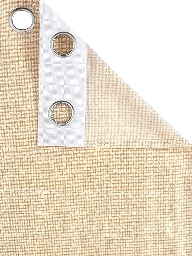 Image of Home Sizzler 1 Piece Digital Print Eyelet Polyester Door Curtains - 7 Feet, Brown